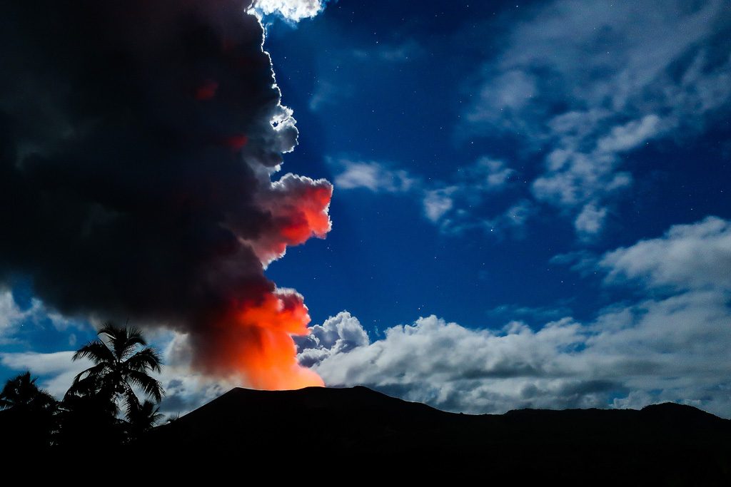 Mt. Yasur at Night Tanna Island Vanuatu