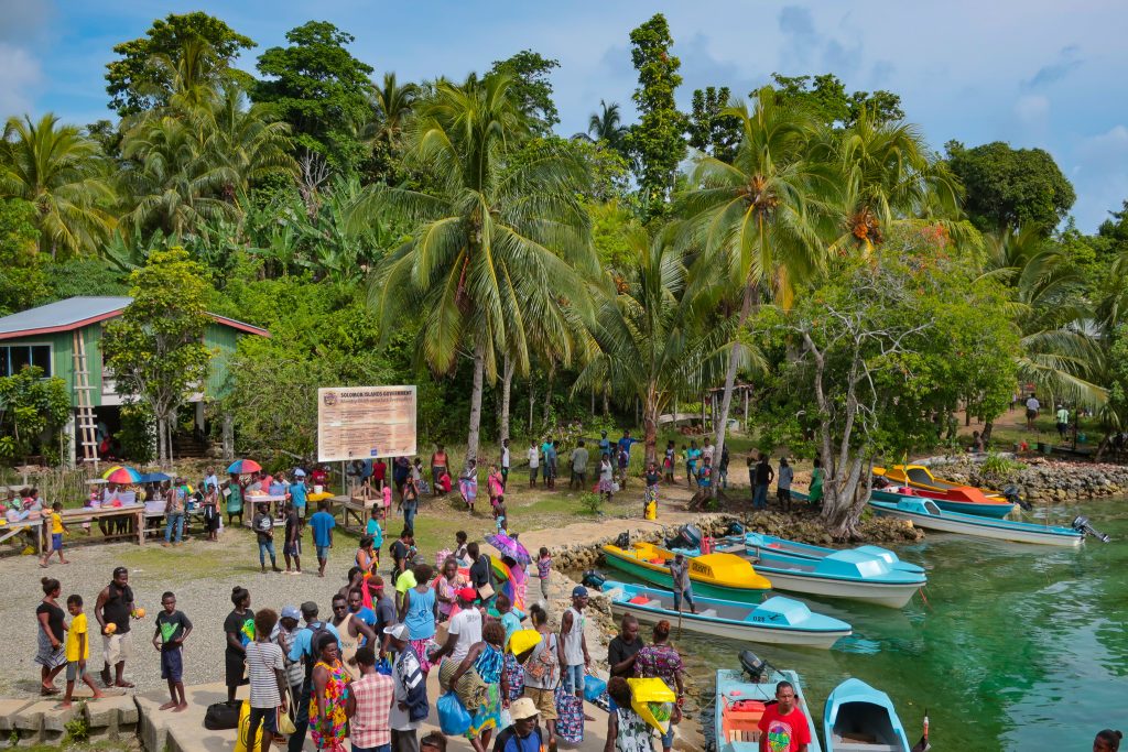 Local Village Port Marovo Lagoon Solomon Islands