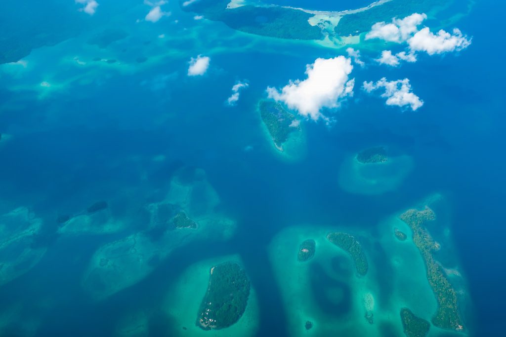Aerial View Marovo Lagoon Solomon Islands