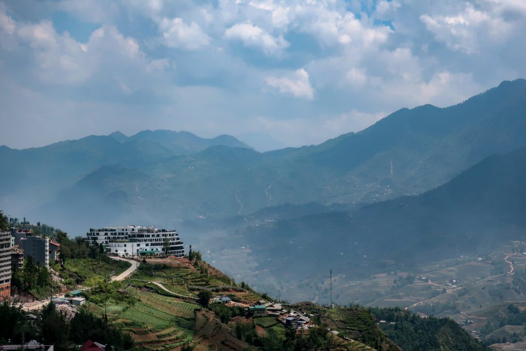 Valley view from hotels in Sapa, Vietnam