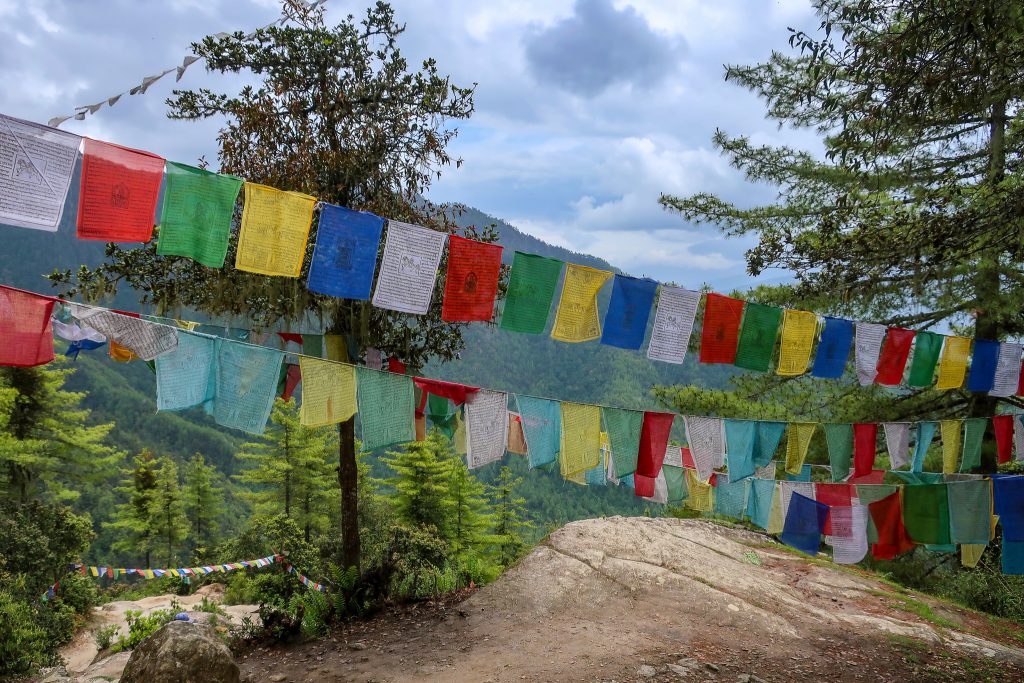 Bhutan prayer flags