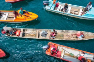 Boats Marovo Lagoon Solomon Islands